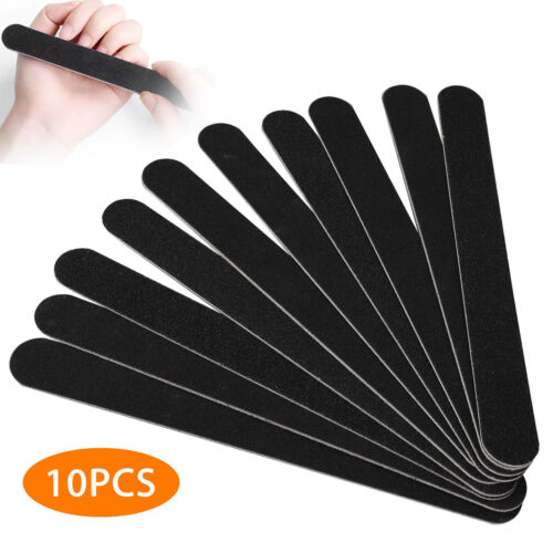 10X Pro Double Sided Sanding Manicure Finger Nail File Emery Boards #100 #180 AU - Picture 1 of 10