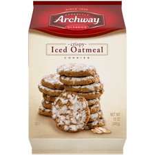 Archway Crispy Iced Oatmeal Cookies 12oz   Classic Sweet Treat