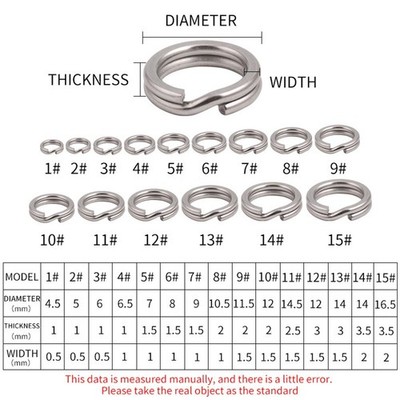 Angelausrüstung Stecker-Split-Ring Angeln Sport Im Freien Verbindungsstück