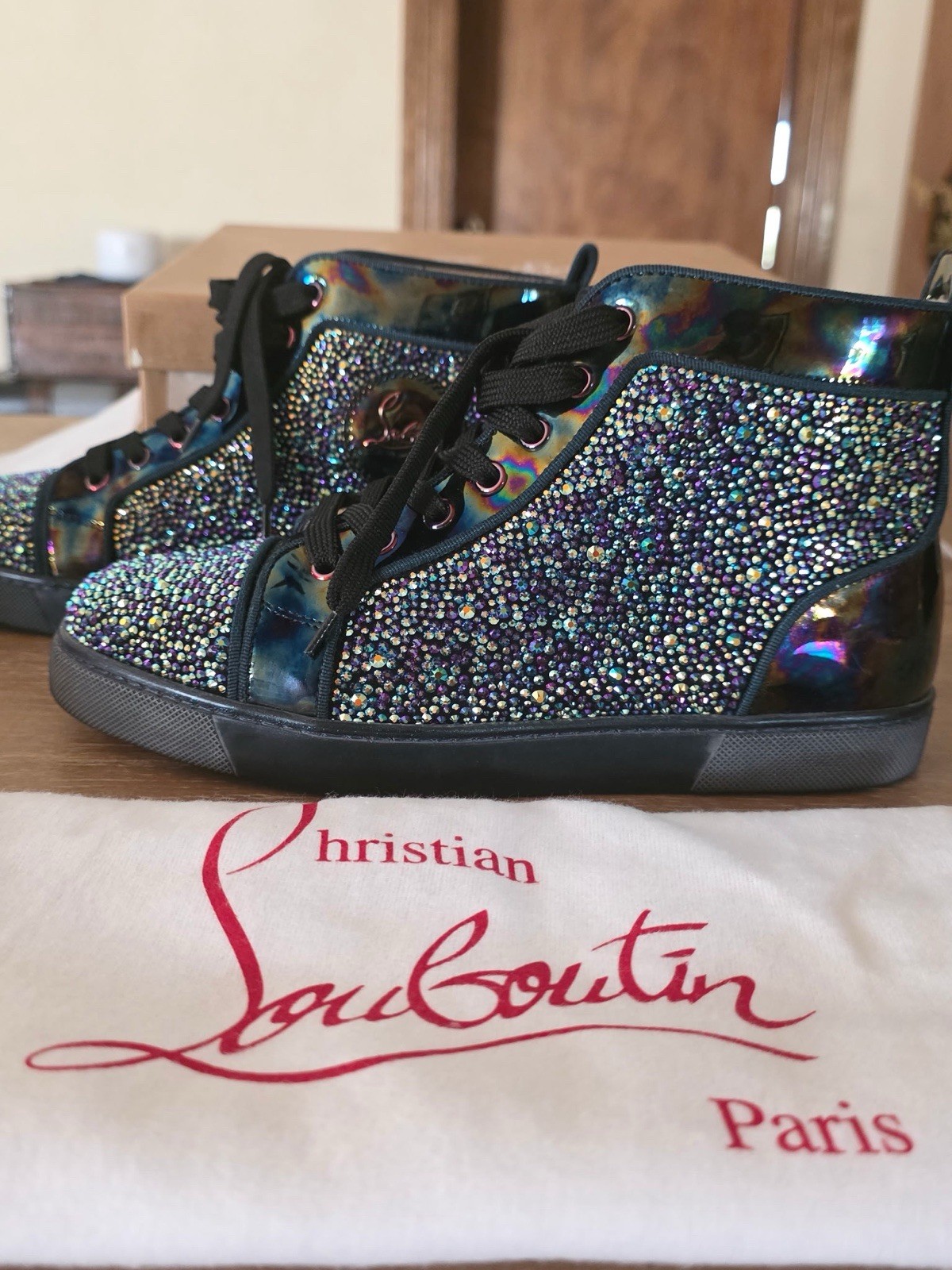Rare Christian Louboutin Louis Strass High Tops - Same Day Ship! image 10