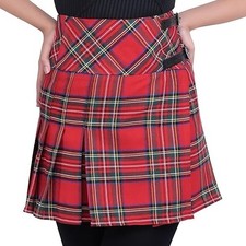 Scottish Mini Kilt for Women, P.V Tartan Plaid Skirts for Women