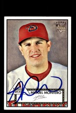 Signed Baseball Card Auto Miguel Montero 2007 Topps Rookie 52 #41 Diamondbacks