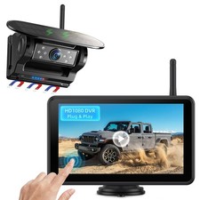 Magnetic Solar Wireless Backup Camera: HD1080P 7  Touchscreen Portable with D...