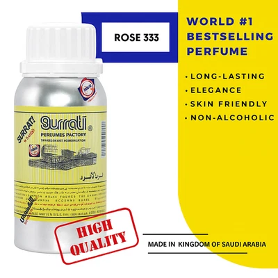 Rose 333 Surrati 100 g (90 ml) Attar Parfümöl alkoholfrei UK-Verkäufer