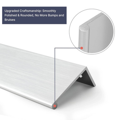 #ad 25 Pack 5quot; Brushed Nickel Edge Pull Cabinet Handles 128mm Modern Drawer Pulls $34.99