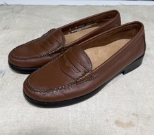 Bass Weejuns Kathleen Penny Loafers Womens 5M Brown Leather Casual Comfort Prep