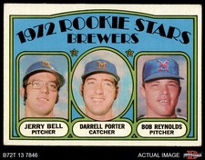 Click to enlarge Brewers 1972 Rookie Stars (Jerry Bell / Darrell Porter / Bob Reynolds)