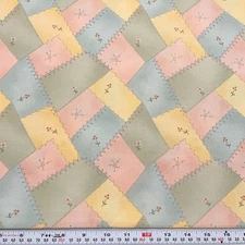 Vintage Posies Sandy Gervais for Moda Pastel Patchwork Cotton by the HALF YARD