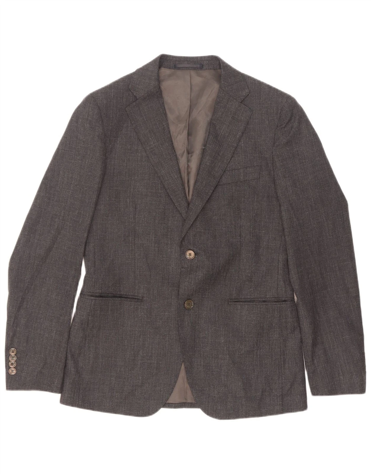 Coveri Mens 2 Button Blazer Jacket IT 48 Medium Grey Polyester EC93