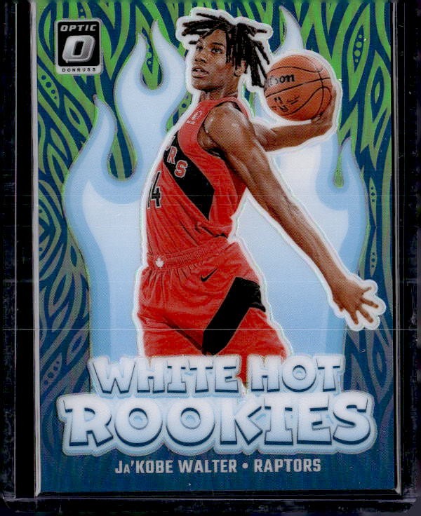2024-25 Donruss Optic #13 Ja'Kobe Walter White Hot Rookies Lime Green #/199