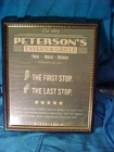 Orig PETERSONS TAVERN + GRILLE Framed Cardboard SIGN Binghamton NY