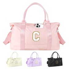 Dance Gym Duffel Bag for Teen Girls,Personalized Initial Travel Weekender Bag...
