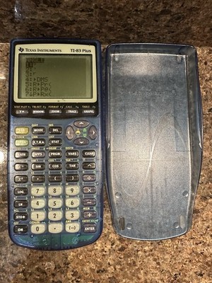 Texas Instruments TI-83 Plus Graphing Calculator with Cover Blue WORKS!