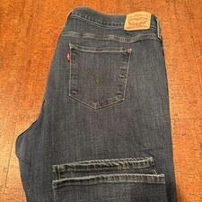 Levi  s 314 Women  s 34 Shaping Straight Blue Stretch Denim Jeans