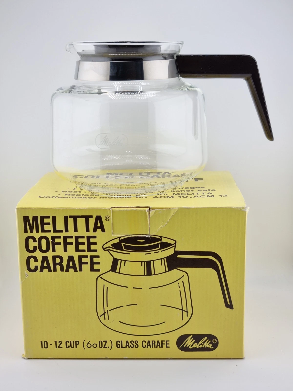 Melitta Glass Coffee Carafe Replacement Jug Coffeemaker ACM10 ACM12 1.7L Unused