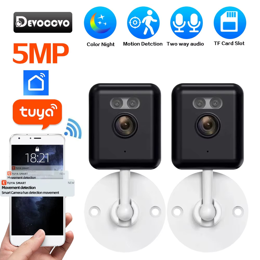Tuya Smart 5MP Indoor Mini Video Surveillance Camera Wifi Wireless Security CCTV