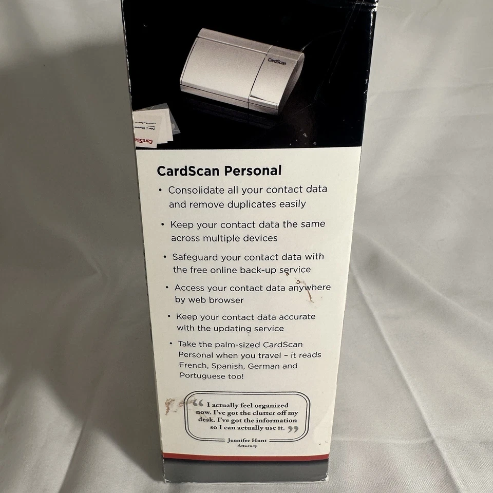 CardScan Personal Contact Manager And Compact Business Card Scanner UNTESTED - Image 4 of 4