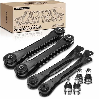 A-Premium Set of 8, Front Upper Lower Control Arm, Upper Lower Ball Joint, Co...