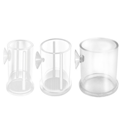 Clear Acrylic Aquarium Fish Feeder Anti-drift Shrimp Egg Fish Feeding Jar