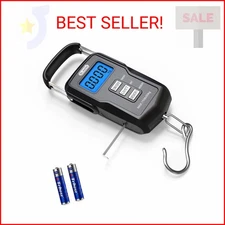 Dr.Meter Fish Scale Backlit LCD Display FS01: 110lb/ 50kg Digital Luggage Scale 