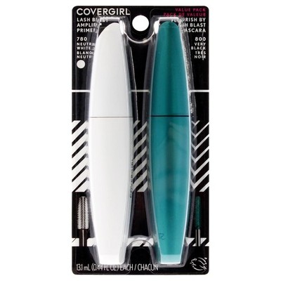 NO BOX - COVERGIRL Flourish by Lash Blast Mascara &  Amplify Eyelash Primer Pack