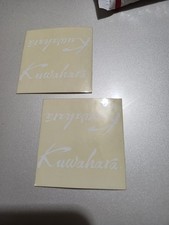 80s Kuwahara bmx White Vinyl Bike Decals Glossy Self-Adhesive 6.25in Set of 2