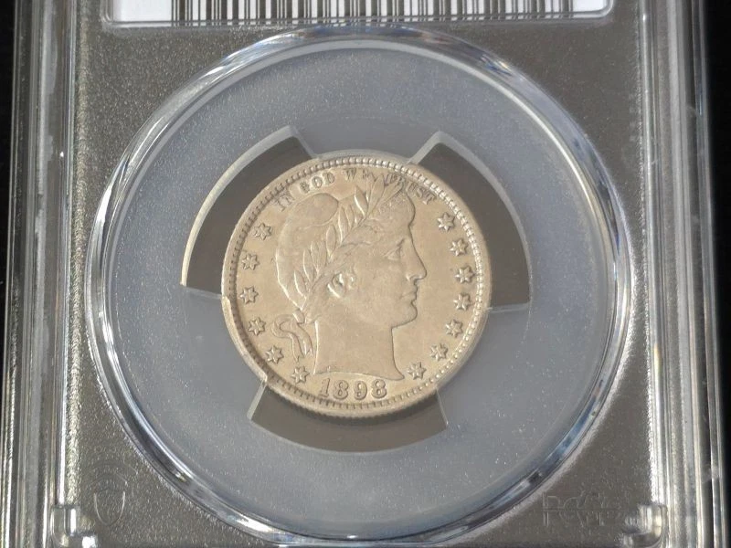1898-S Barber Quarter PCGS Graded XF45 #42193960 - Image 3 of 4