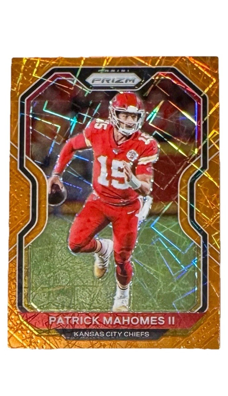 2020 Panini Prizm PATRICK MAHOMES #124 Orange Lazer Prizm - Kansas City NFL