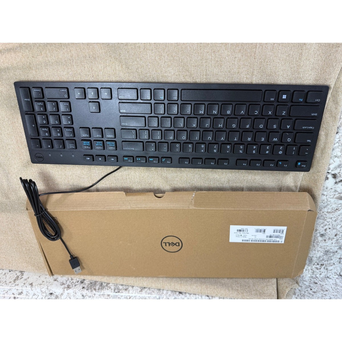 Dell KB216 Wired Multimedia Keyboard Black Chiclet Keys USB New