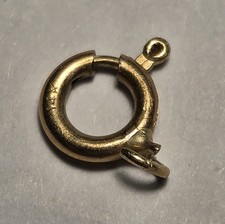 Solid 14K Yellow Gold 5.5mm Spring Ring Clasp