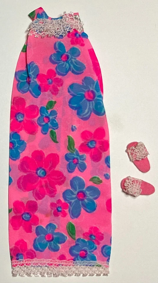 🌸 Vintage Francie 1968 Night Blooms #1212 Fashion NM/M Complete HTF Slippers 🌙 - Image 3 of 4