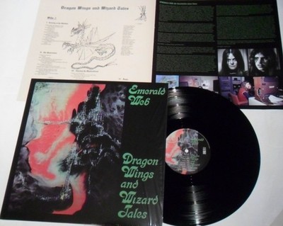 LP EMERALD WEB Dragon Wings And Wizard Tales (Re) LONG HAIR MUSIC LHC191 -SEALED