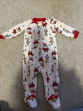 Carters 6 M Christmas Pajamas Fleece Santa Feet