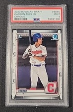 Carson Tucker 2020 1st Bowman Chrome PSA 9 MINT Card #BD-60 Cleveland Guardians 