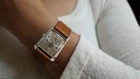 LeCoultre Asymmetrical 14k White G Diamond Markers Ref 2406 c. 1950s