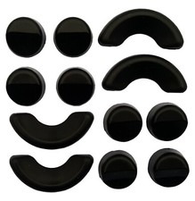ACCLAIM Wedges Bowlers Rubber 12 Piece Set 8 x 2.8cm Round 4 x 6cm Semi Circle