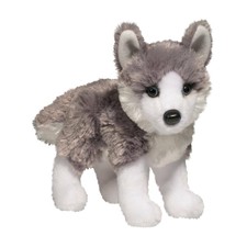 husky dog plush body pillow