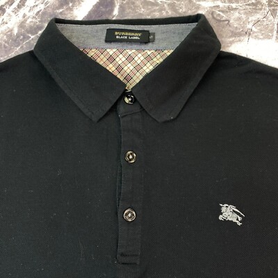 トップス Burberry swag y2k Black Label Polo Shirt Burberry Black Label Polo Shirt Size 5 L Check Luxury Old money t