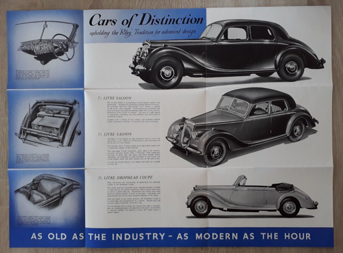 Riley Aces Brochure 1950 - 1 1/2 Litre 2 1/2 Litre Saloon Drophead Coupe 1.5 - Picture 3 of 5