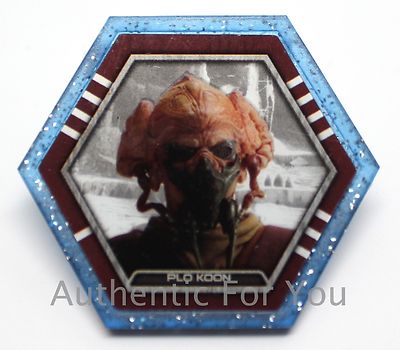 Star Wars Topps Galactic Connexions Trading Disc PLO KOON Starfield Blue RARE