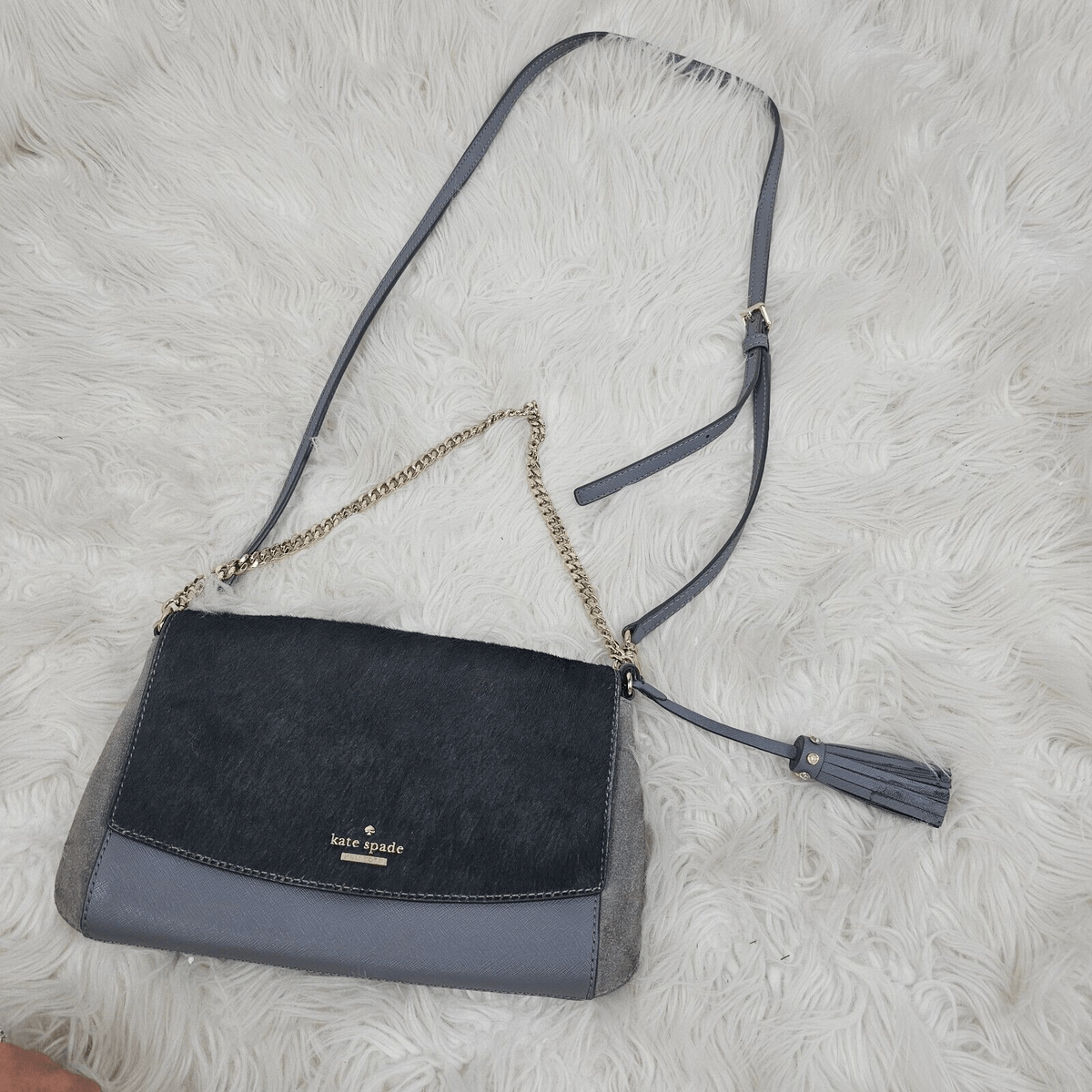 Kate Spade Laurel Way Haircalf Greer Crossbody Shoulder Bag Purse