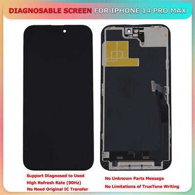 New Diagnosable LCD Screen Display For iPhone 14 Pro Max TrueTone No IC Transfer