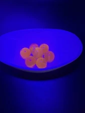JABO CLASSIC VINTAGE YELLOW, UV GLOWING REACTIVE SELENIUM 5/8" (x10) MARBLES