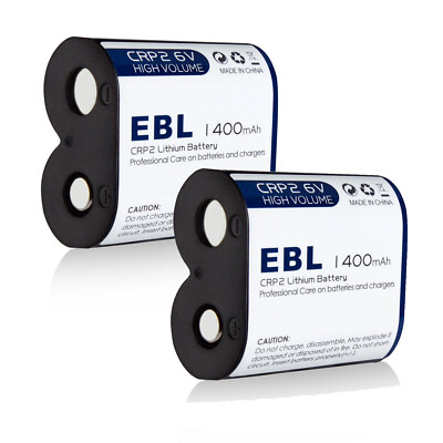 2PACK For Film Digital Cameras Batteries CR-P2 6V Lithium Battery 223A DL223A