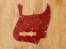 PICKGUARD RED TORTOISE SHELL 4 PLY FOR JAZZ BASS 