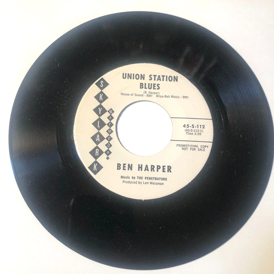 Ben Harper 7" Record 45 Wl Promo Which-A-Way / Union Station Blues Foto 4 de 4