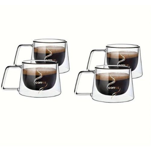 Tasse thé verre double paroi 200ml sans condensation avec poignée