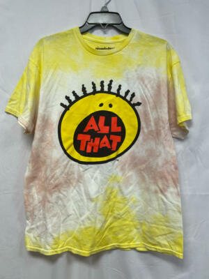 Nickelodeon Graphic Tee Yellow Tie-Dye Size LARGE NWOT