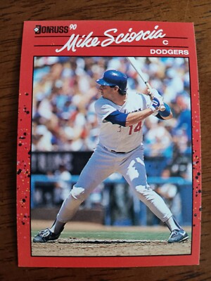 MIKE SCIOSCIA LOS ANGELES DODGERS 1990 DONRUSS BASEBALL CARD #316
