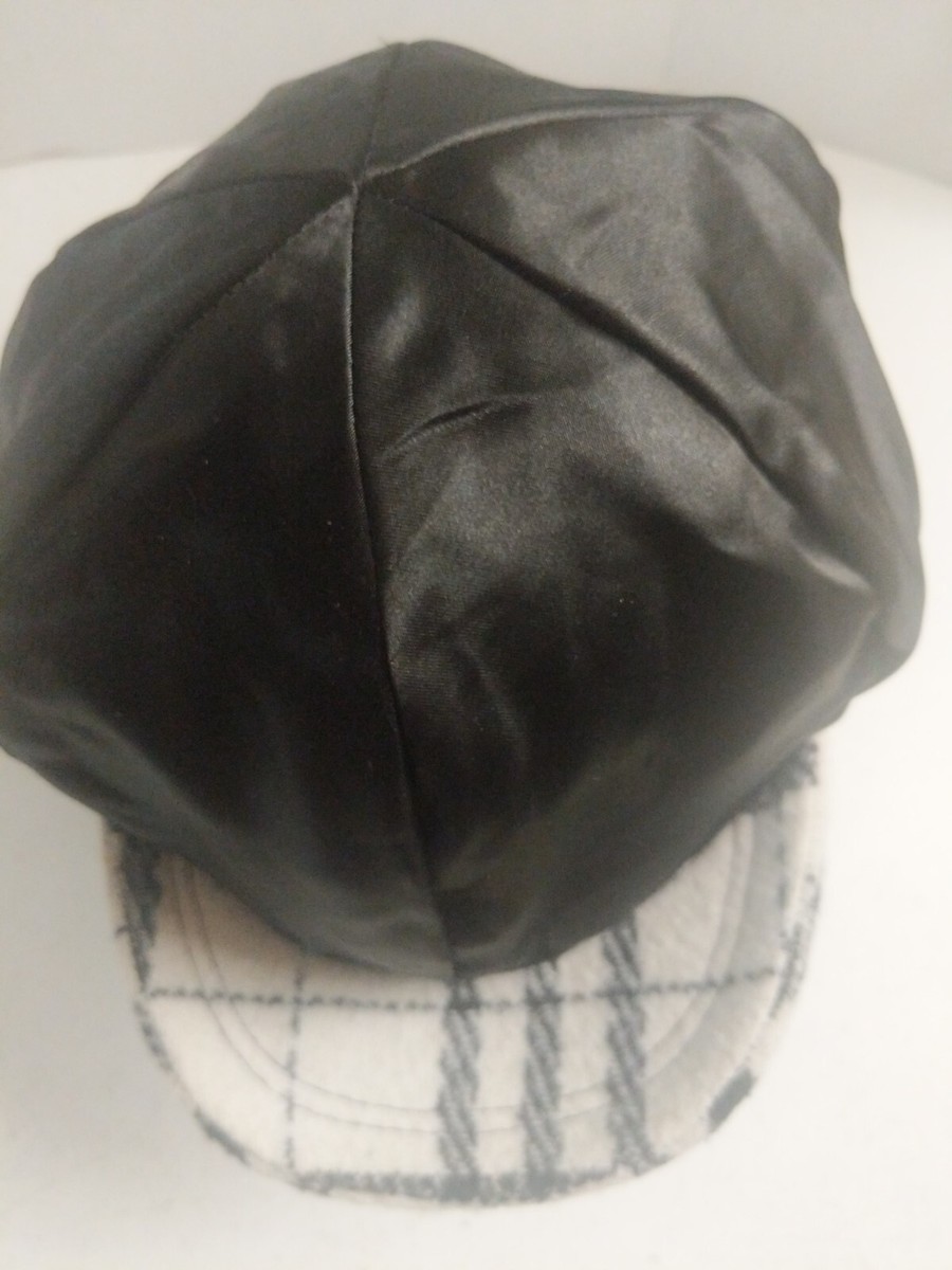 Vintage Nine West Womens Hat Y2K Check Black White Big Apple  display picture 3